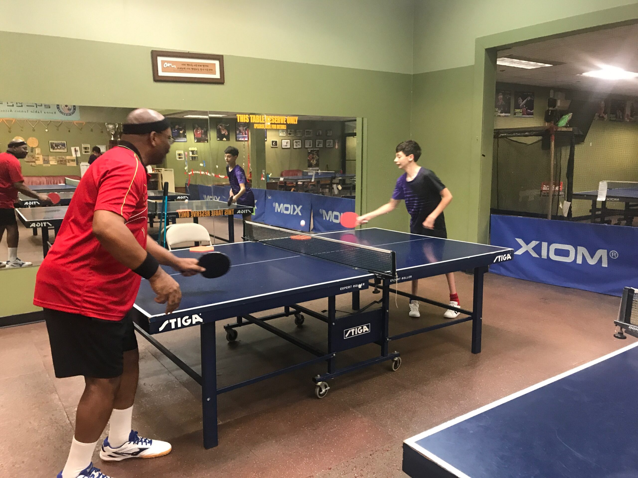 Cole and Melvin Pace at Dallas Table Tennis Club