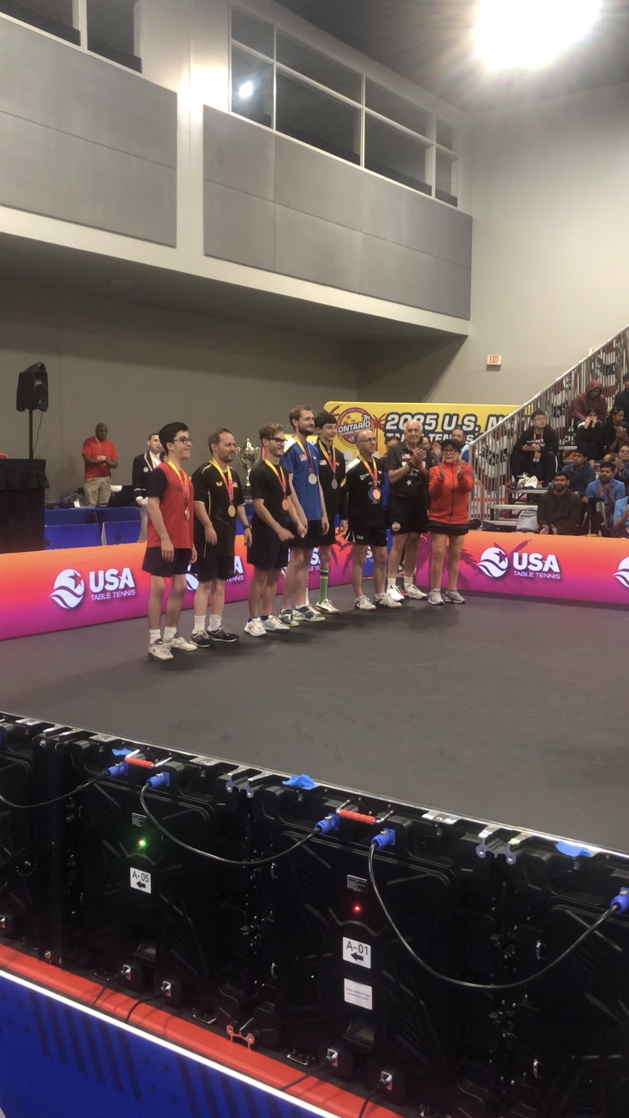 Medalists and Patty Martinez at 2025 U.S. Nationals